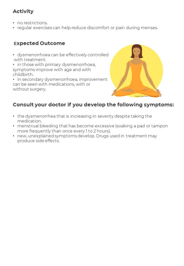 Dysmenorrhea (period pain / menstrual cramps / menstrual pain) Benway