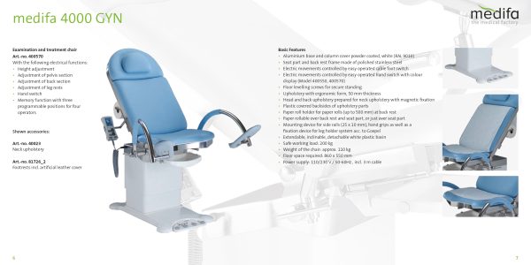 Gynae Colposcopic Examination  Chair, with Electrical Leg holder - Image 5